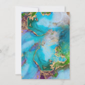 Geode peace ock abstract agate kleuren modern chic kaart (Achterkant)