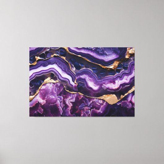 Geode Print in Amethist Goede Wandkunst (Voorkant)