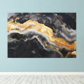 Geode Print in Zwart Goud Grijs Goede Wall Art (Insitu (Houten vloer))