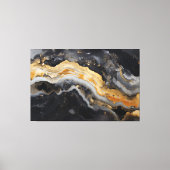 Geode Print in Zwart Goud Grijs Goede Wall Art (Voorkant)