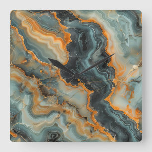 Geode Wandklok Vierkante Klok