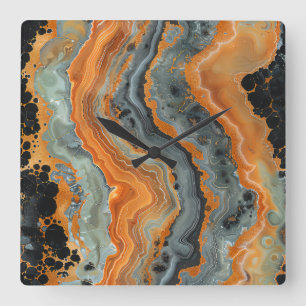 Geode Wandklok Vierkante Klok