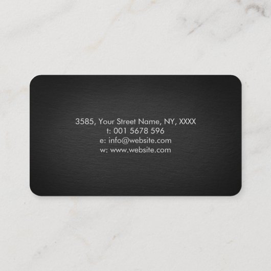 Geodenkristallen - zwart en goud visitekaartje (Achterkant)