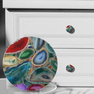 Geodes kristalpatroon - Meerkleurig Keramische Knop