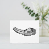 Geoduck Clam (afbeelding zwart-wit) Briefkaart (Staand voorkant)
