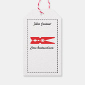 Geoefend met liefde / zorginstructies Winkelen Cadeaulabel (Achterkant)