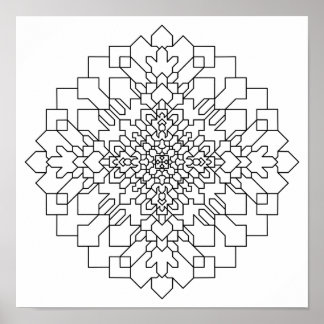 Geoemetrische Mandala #15 Poster