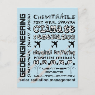 Geoengineering chemtrails toxische aerosolen briefkaart