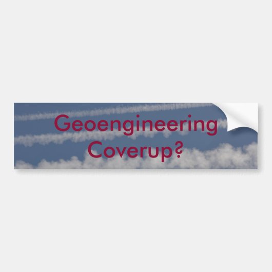 Geoengineering en chemtrail Bumpersticker (Voorkant)