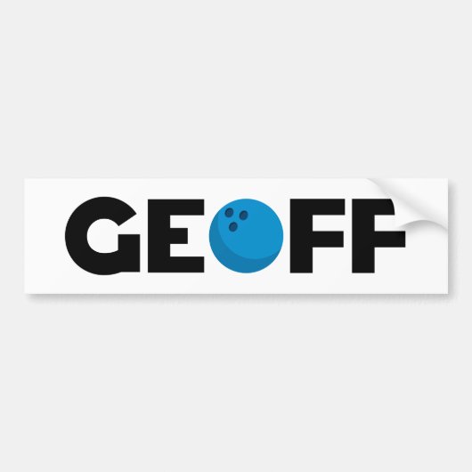 Geoff bowling bumpersticker (Voorkant)