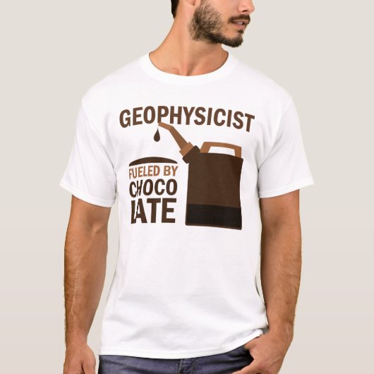Geofysicus (Funny) Chocolade T-shirt (Voorkant)