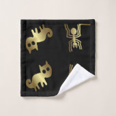 Géoglyphes anciens Araignée et Chat d'or (Gant de toilette)