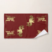 Géoglyphes anciens Araignée et Chat d'or (Serviette à main)