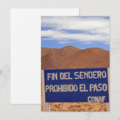 Géoglyphes d'Atacama, carte Chili (Devant / Derrière)