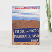 Géoglyphes d'Atacama, Carte Chili (Devant)