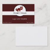 Geoglyphs Peru Red Fox Cat Logo Visitekaartje (Voorkant / Achterkant)