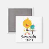Geografie Chick Magnet Magneet (Voorkant / Achterkant)