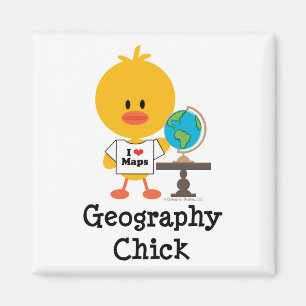Geografie Chick Magnet Magneet