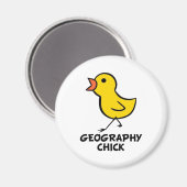 Geografie Chick Magnet Magneet (Voorkant / Achterkant)