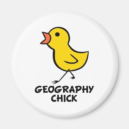 Geografie Chick Magnet Magneet (Voorkant)