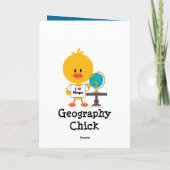 Geografie Chick Wenskaart Kaart (Achterkant)