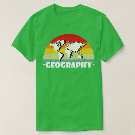Geografie Geography Student T-shirt (Design voorkant)