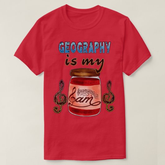 Geografie is mijn jam 2 t-shirt (Design voorkant)