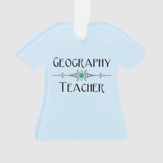 Geografie leraar decoratieve lijn ornament (voorkant)