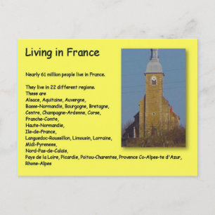 Geografie, sociale studies, wonen in Frankrijk Briefkaart