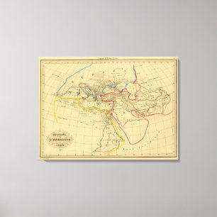 Geografie van Herodotus Canvas Afdruk