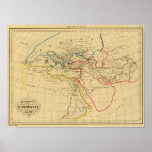 Geografie van Herodotus Poster