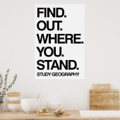 Geografie van studie poster (Keuken)