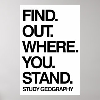 Geografie van studie poster