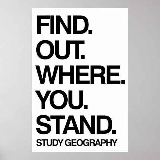 Geografie van studie poster (Voorkant)