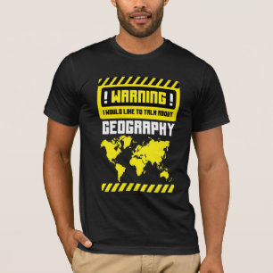 Geografie Wereldkaart leraar T-shirt