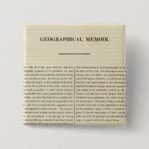 Geografisch Memoir 4 Vierkante Button 5,1 Cm