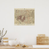 Geografische enquête Verenigde Staten Poster (Keuken)