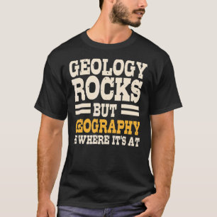 Geografische geografische Wereldkaart Geolog T-shirt