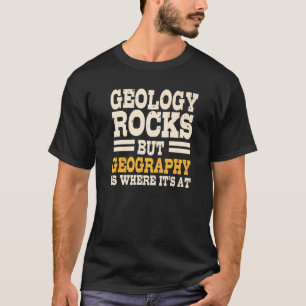 Geografische geografische Wereldkaart Geolog T-shirt