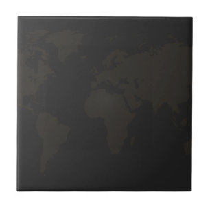 Geografische kaart Art 4.25 inch vierkant Tegeltje
