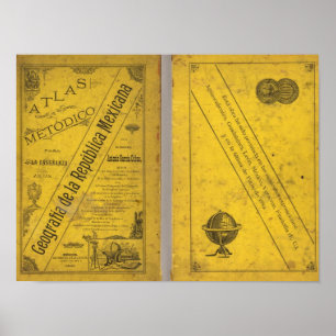 Geografische kaart poster