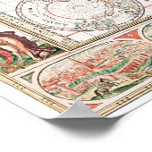  geografische kaart van de wereld 1636-1650 poster (Hoek)