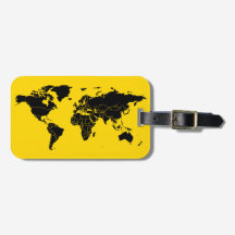 Geographic Map Mark Luggage Tag Personalized