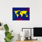 geographic world map decor poster (Thuiskantoor)
