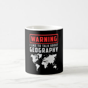 Geography leraar Funny Map Continenten Wereldcadea Koffiemok