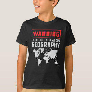 Geography leraar Funny Map Continenten Wereldcadea T-shirt