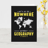 Geography leraar Funny World Continents Map Cadeau Kaart (Gele Bloem)