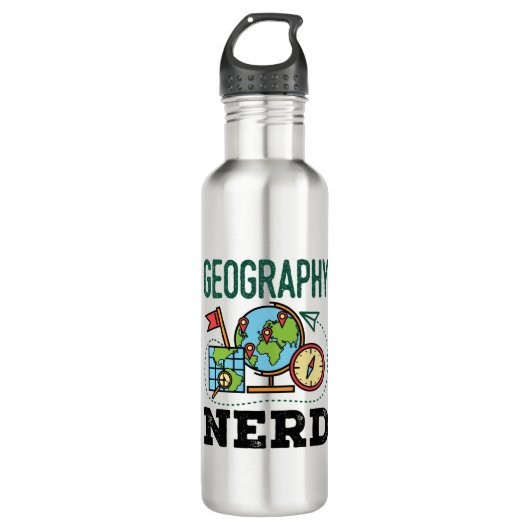 Geography Nerd Waterfles (Voorkant)