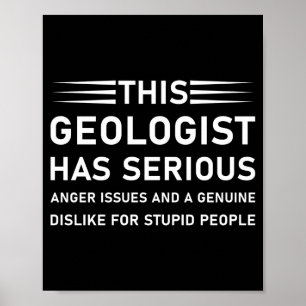 Geologie Aardwetenschappen Grappige Geoloog T-shir Poster