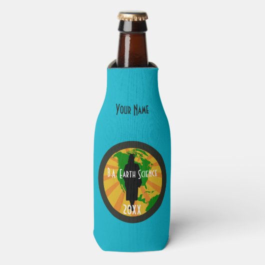 Geologie Afstuderen badge (Vrouw) Flesjeskoeler (Fles Voorkant)
